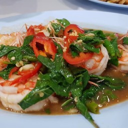 ผัดกระเพรากุ้ง (เป็นกับข้าว)