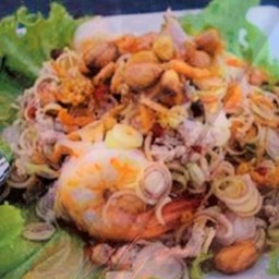 ยำตระไคร้กุ้งสด