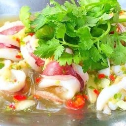 ปลาหมึกนึ่งมะนาว