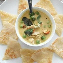 โรตีแกงเขียวหวานไก่