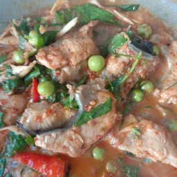 ผัดเผ็ดปลาบึก(เป็นกับข้าว)