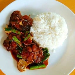 ปลาดุกผัดพริกแกง ผัดขี้เมา ไข่ดาว