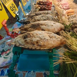 เมี่ยงปลาเผา ผัก ขนมจีน น้ำจิ้ม