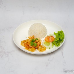 ข้าวทอดกระเทียม