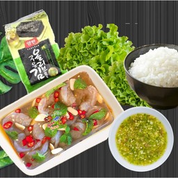 กุ้งดองเกาหลี+ข้าว+สาหร่าย