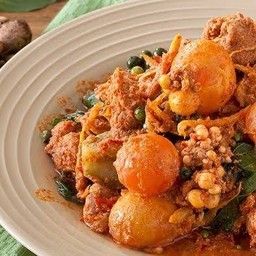 ผัดฉ่าไก่บ้านและไข่อ่อน ไซด์เล็ก (กับข้าว)