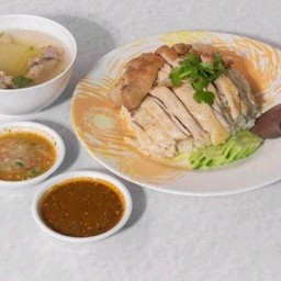 ข้าวมันไก่ต้ม+ขาหมู