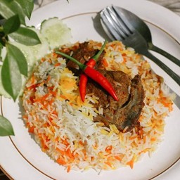 ข้าวหมกสามสี  เนื้อ