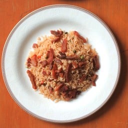 ข้าวผัดหมูเค็ม หุงด้วยกรรมวิธีเช็ดน้ำแบบดั้งเดิม