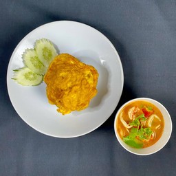 ข้าวไข่เจียว+ต้มยำ