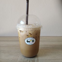 ลาเต้เย็น กาแฟสด แก้วเล็ก 16 ออนซ์