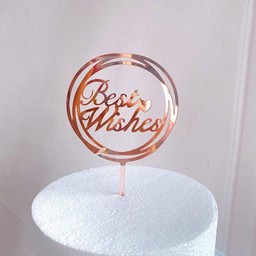 ป้าย Best Wishes_rose gold