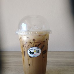 ลาเต้เย็น กาแฟสด แก้วใหญ่ 20 ออนซ์