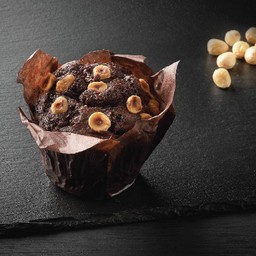 Dark chocolate hazelnut muffin