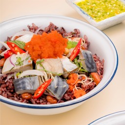 ข้าวหน้าเมี่ยงซาบะดอง