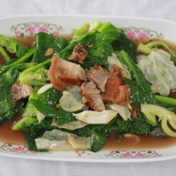 ผัดผักแขนงน้ำมันหอย