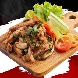 มีกิน ซาบะไร้ก้าง แซลมอนย่างไฟ (ข้าวหน้าหมู&ปลา&ไก่)