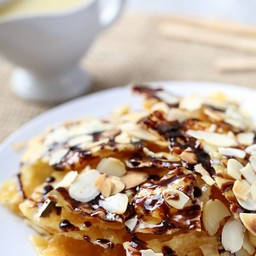 โรตีอัลมอล+ช็อคโกแลต