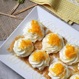 โรตีบางกรอบ วิปครีม ฝอยทอง