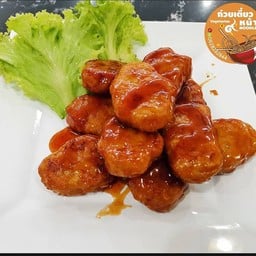 ไก่กรอบซอสเกาหลี 7 ชิ้น vegan
