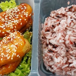 ข้าวหน้าไก่กรอบเกาหลี plantbase