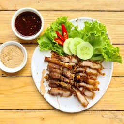 หมูสามชั้นทอด HKT  (กับข้าว)