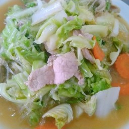 ผัดผักกาดกระกล่ำหมูสดสามรสอร่อยดี