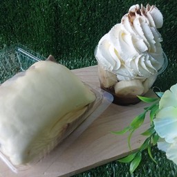 บานอฟฟี่กล้วย + เครปเย็นกล้วยราดช็อคโกแลต