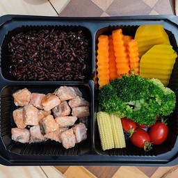 ข้าว ปลาแซลมอนย่างงา