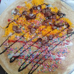 แยมชอค+ฝอยทอง+เรนโบว์+โกโก้ครั้น  ราดนม+ชอค