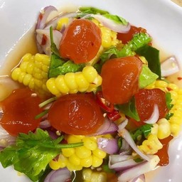 ยำข้าวโพดไข่แดงเค็ม(ปลาร้า)