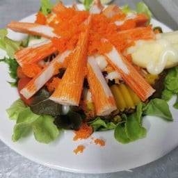 สลัดปูอัด+ไข่กุ้ง