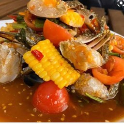 ยำข้าวโพดปูม้า(ปลาร้า)