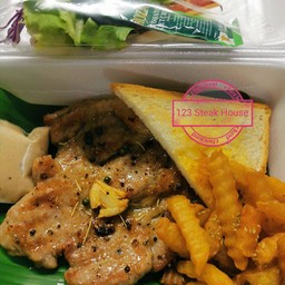 สเต็กหมูสันคอ