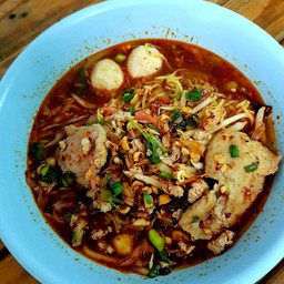 หมี่ขาวต้มยำหมูเด้ง