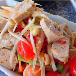 Papaya Salad with Pork Sausage