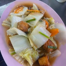 ผักกาดขาวผัดปลากะพง