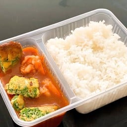 ข้าวแกงส้มชะอมไข่กุ้งสด