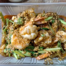 กุ้งผัดผงกระหรี่(กับข้าว)