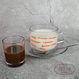 นมสดคาราเมลร้อน