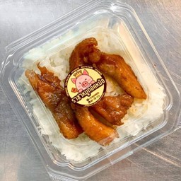 ข้าวเหนียวหมูทอด ( กล่องเล็ก 3 กล่อง )