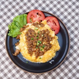 ข้าวไข่ข้นหมูสับผัดรวน