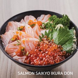 Salmon Saikyo Ikura Don ข้าวหน้าปลาแซลมอนซอสไซเคียว