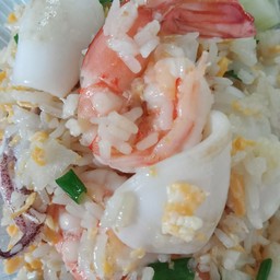 ข้าวผัดกุ้ง+หมึก