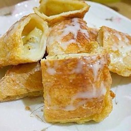 ขนมปังชุปไข่ ใส้กล้วย