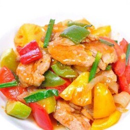 ข้าวราดผัดเปรี้ยวหวาน หมู