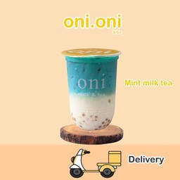 Mint milk tea