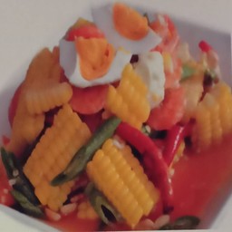 ตำข้าวโพดไข่เค็ม