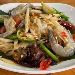 ตำกุ้งสด