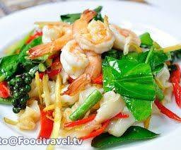 ผัดขี้เมา+กุ้ง